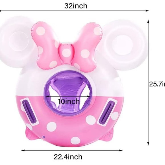 Inflatable Swim Ring with Seat and Handle for baby Girl - Picture 3 of 5